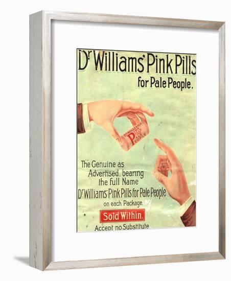 Dr Williams Pin Pills Medical Medicine, UK, 1890-null-Framed Giclee Print