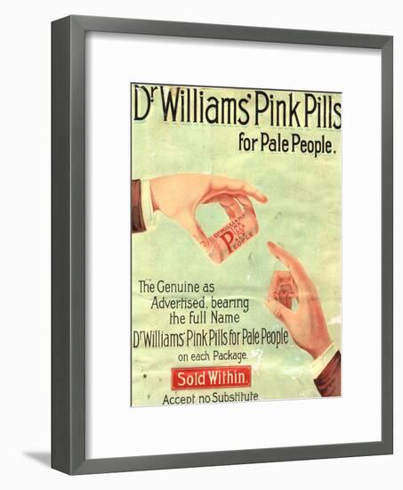 Dr Williams Pin Pills Medical Medicine, UK, 1890-null-Framed Giclee Print