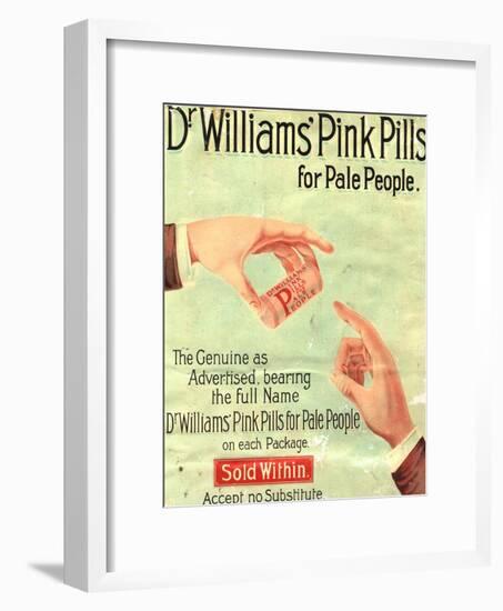 Dr Williams Pin Pills Medical Medicine, UK, 1890-null-Framed Giclee Print