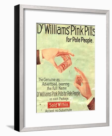 Dr Williams Pin Pills Medical Medicine, UK, 1890-null-Framed Giclee Print
