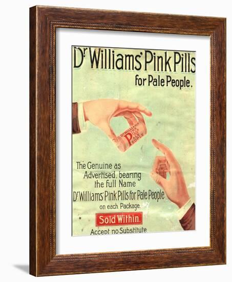 Dr Williams Pin Pills Medical Medicine, UK, 1890-null-Framed Giclee Print