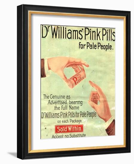 Dr Williams Pin Pills Medical Medicine, UK, 1890-null-Framed Giclee Print