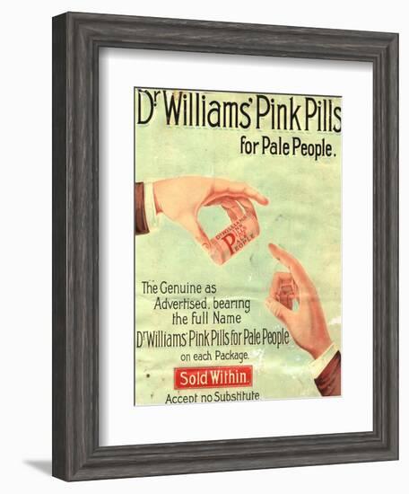 Dr Williams Pin Pills Medical Medicine, UK, 1890-null-Framed Giclee Print