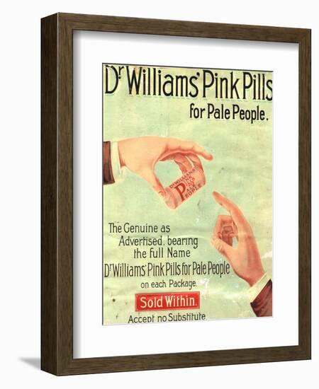 Dr Williams Pin Pills Medical Medicine, UK, 1890-null-Framed Giclee Print