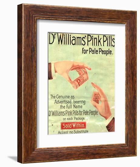 Dr Williams Pin Pills Medical Medicine, UK, 1890-null-Framed Giclee Print