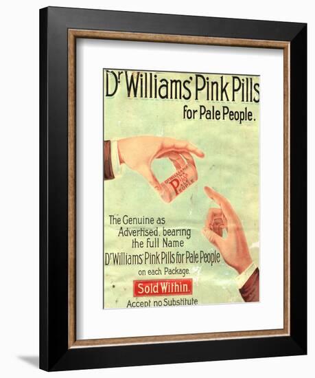 Dr Williams Pin Pills Medical Medicine, UK, 1890-null-Framed Giclee Print