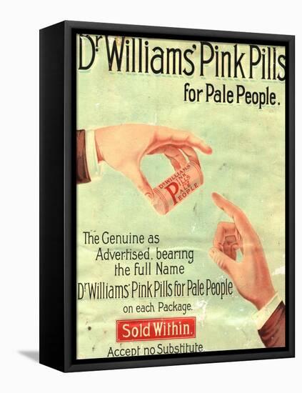 Dr Williams Pin Pills Medical Medicine, UK, 1890-null-Framed Premier Image Canvas