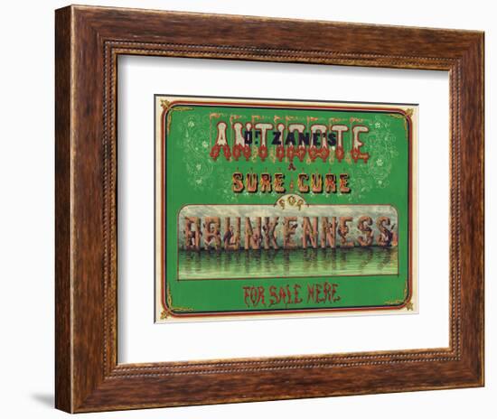 Dr. Zane’s Antidote, c. 1864-Vintage Reproduction-Framed Art Print