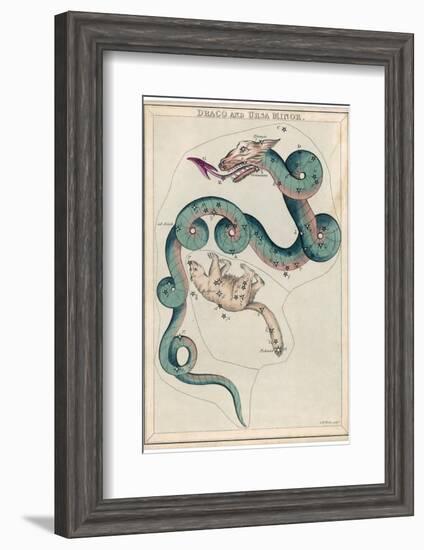 Draco and Ursa Minor Constellation-Sidney Hall-Framed Photographic Print