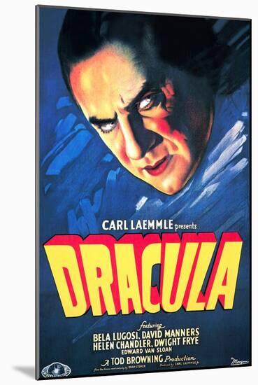 Dracula, Bela Lugosi, 1931-null-Mounted Art Print