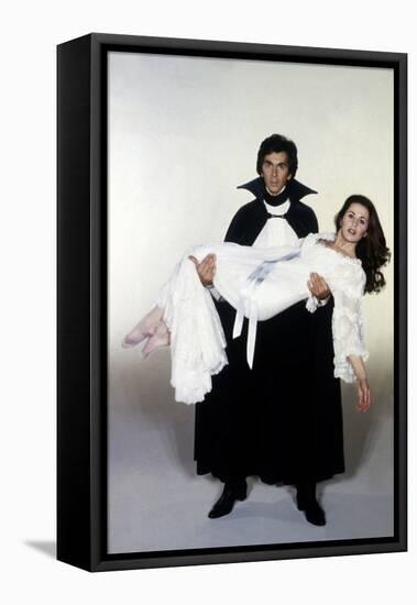 Dracula by JohnBadham with Frank Langella and Kate Nelligan, 1979 (photo)-null-Framed Stretched Canvas