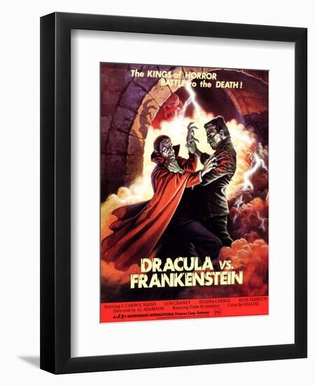 Dracula vs. Frankenstein, Zandor Vorkov, John Bloom, 1971-null-Framed Art Print