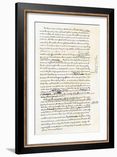 Draft of the Declaration of Independence in Jefferson's Handwriting, Page 4-null-Framed Giclee Print