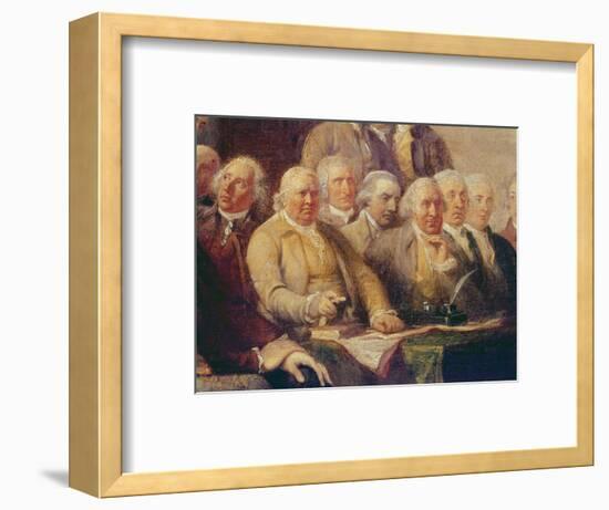 Drafting the Declaration of Independence, 28th June 1776, c.1817 (Detail)-John Trumbull-Framed Premium Giclee Print