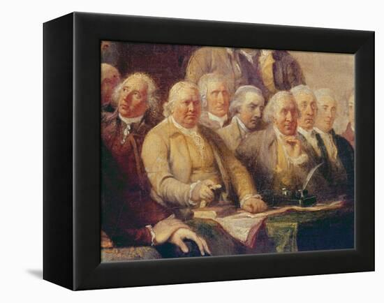 Drafting the Declaration of Independence, 28th June 1776, c.1817 (Detail)-John Trumbull-Framed Premier Image Canvas