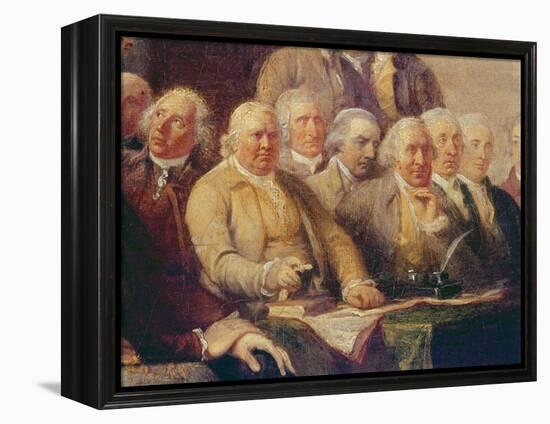 Drafting the Declaration of Independence, 28th June 1776, c.1817 (Detail)-John Trumbull-Framed Premier Image Canvas