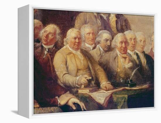 Drafting the Declaration of Independence, 28th June 1776, c.1817 (Detail)-John Trumbull-Framed Premier Image Canvas