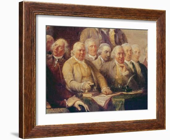 Drafting the Declaration of Independence, 28th June 1776, c.1817 (Detail)-John Trumbull-Framed Giclee Print