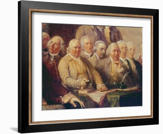 Drafting the Declaration of Independence, 28th June 1776, c.1817 (Detail)-John Trumbull-Framed Giclee Print