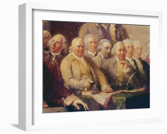 Drafting the Declaration of Independence, 28th June 1776, c.1817 (Detail)-John Trumbull-Framed Giclee Print