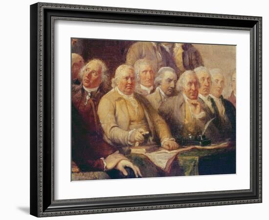 Drafting the Declaration of Independence, 28th June 1776, c.1817 (Detail)-John Trumbull-Framed Giclee Print