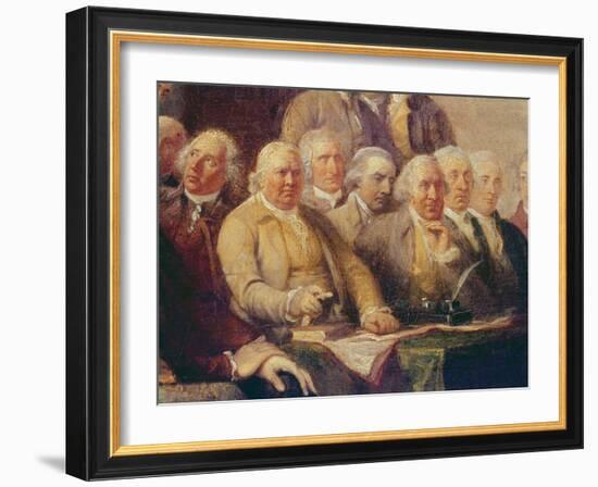 Drafting the Declaration of Independence, 28th June 1776, c.1817 (Detail)-John Trumbull-Framed Giclee Print