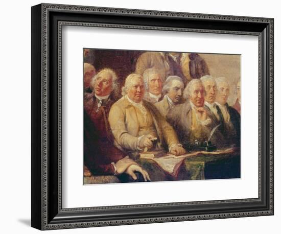 Drafting the Declaration of Independence, 28th June 1776, c.1817 (Detail)-John Trumbull-Framed Giclee Print