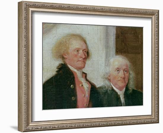 Drafting the Declaration of Independence, 28th June 1776, Detail of Thomas Jefferson (1743-1826)…-John Trumbull-Framed Giclee Print