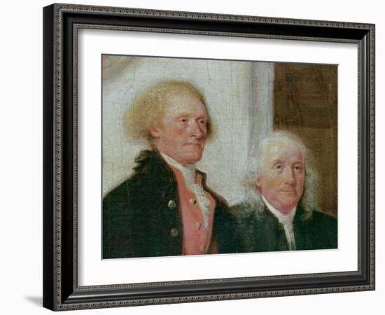 Drafting the Declaration of Independence, 28th June 1776, Detail of Thomas Jefferson (1743-1826)…-John Trumbull-Framed Giclee Print