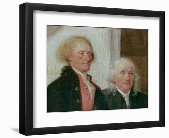 Drafting the Declaration of Independence, 28th June 1776, Detail of Thomas Jefferson (1743-1826)…-John Trumbull-Framed Giclee Print