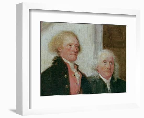 Drafting the Declaration of Independence, 28th June 1776, Detail of Thomas Jefferson (1743-1826)…-John Trumbull-Framed Giclee Print