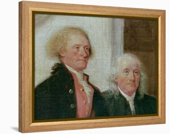 Drafting the Declaration of Independence, 28th June 1776, Detail of Thomas Jefferson (1743-1826)…-John Trumbull-Framed Premier Image Canvas