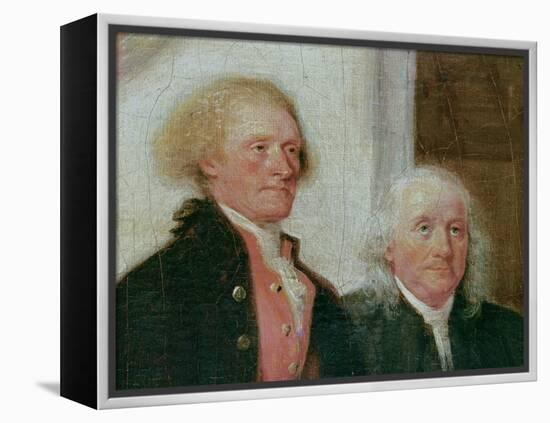 Drafting the Declaration of Independence, 28th June 1776, Detail of Thomas Jefferson (1743-1826)…-John Trumbull-Framed Premier Image Canvas