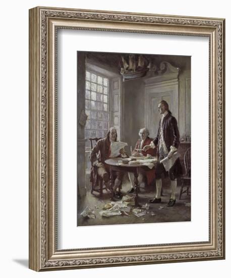 Drafting the Declaration of Independence-Jean Leon Gerome Ferris-Framed Giclee Print