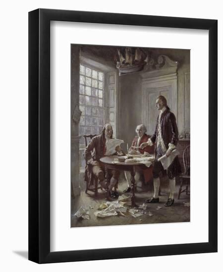 Drafting the Declaration of Independence-Jean Leon Gerome Ferris-Framed Giclee Print