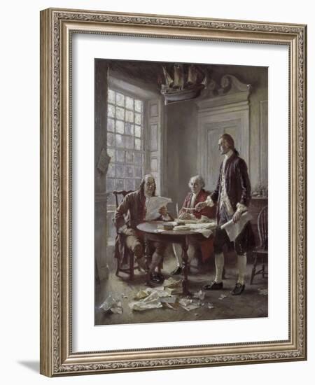 Drafting the Declaration of Independence-Jean Leon Gerome Ferris-Framed Giclee Print