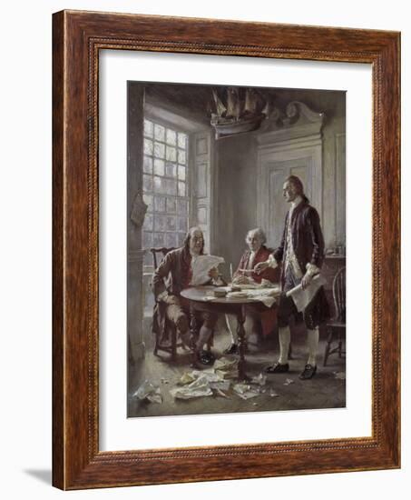 Drafting the Declaration of Independence-Jean Leon Gerome Ferris-Framed Giclee Print