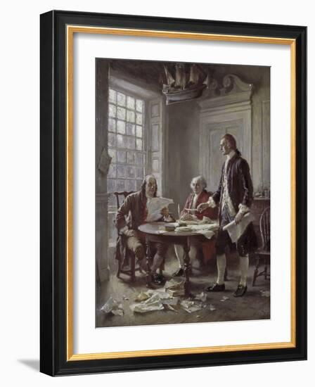 Drafting the Declaration of Independence-Jean Leon Gerome Ferris-Framed Giclee Print