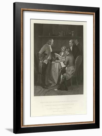 Drafting the Declaration of Independence-Alonzo Chappel-Framed Giclee Print