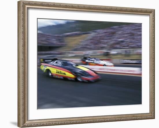 Drag Racing, Denver, Colorado, USA-null-Framed Photographic Print