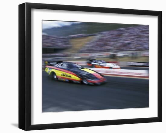 Drag Racing, Denver, Colorado, USA-null-Framed Photographic Print