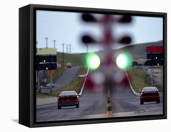 Drag Racing Starting Lights-null-Framed Premier Image Canvas