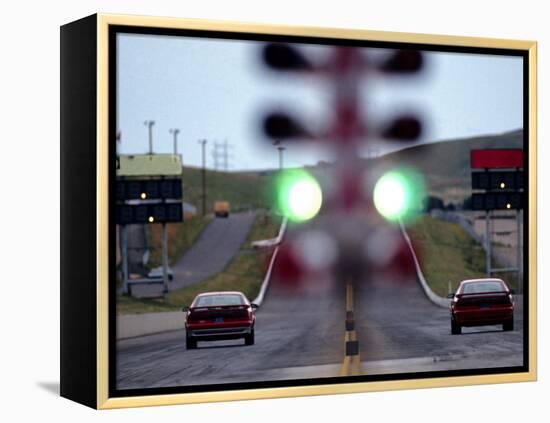 Drag Racing Starting Lights-null-Framed Premier Image Canvas