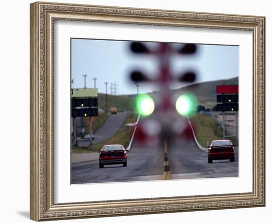 Drag Racing Starting Lights-null-Framed Photographic Print