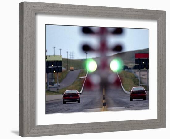 Drag Racing Starting Lights-null-Framed Photographic Print