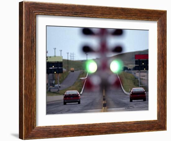 Drag Racing Starting Lights-null-Framed Photographic Print