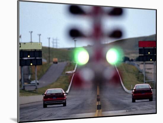 Drag Racing Starting Lights-null-Mounted Photographic Print
