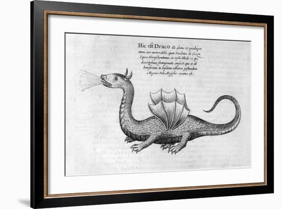 Dragon, 1678-Athanasius Kircher-Framed Giclee Print