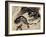 Dragon and Tiger-Kyosai Kawanabe-Framed Giclee Print