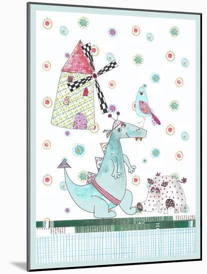 Dragon and Wild Boar-Effie Zafiropoulou-Mounted Giclee Print